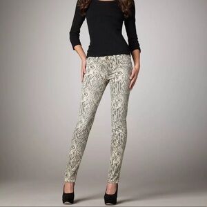 Current Elliott Skinny Snake Animal Jeans 25
